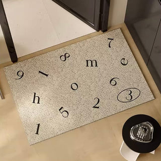 Monochrome Lettering Entrance Mat 50x80 Mud Removal