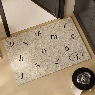 Monochrome Lettering Entrance Mat 50x80 Mud Removal