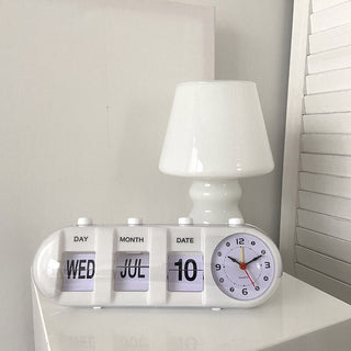 Retro Flip Clock  Table Clock with Calendar