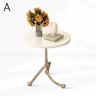 Silver Twist Leg Round Mini Side Table