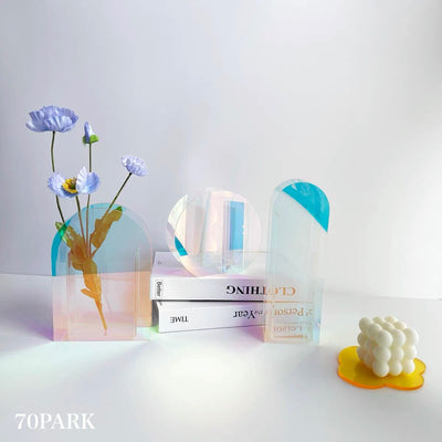 Aurora Color Clear Flower Vase  4 Types