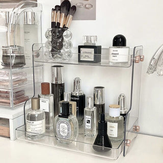 Acrylic Two-Tier Lightweight Cosmetic Storage Rack
