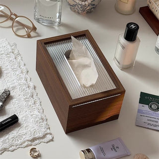Thimble Wood Clear Acrylic Tissue Case Tissue Box