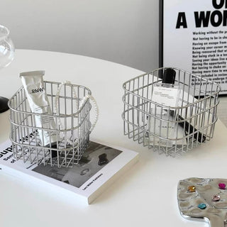 Set of 2  Stainless Steel Wire Mini Baskets