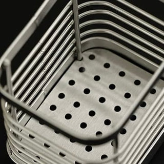Stainless Steel Silver Square Brush Stand Pen Holder Cutlery