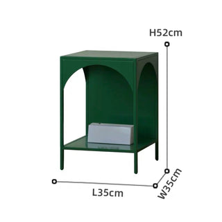 Legged Arch Iron Side Table  with Storage