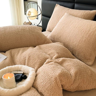 Fluffy Flannel Winter Duvet Cover Set  Bed Cover Bedding Cover