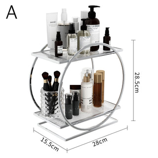 Round Frame Two-Tier Storage Rack   Perfume Storage