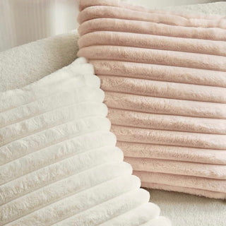 FauxFur Stripe Cushion Cover  45x45cm