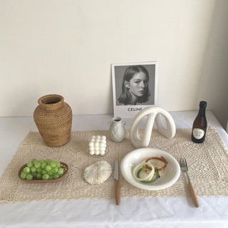 Half Ring Ceramic Art Object White