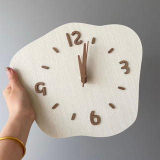 Wood Nuance Curve Silhouette Clock  Wall Clock Silent