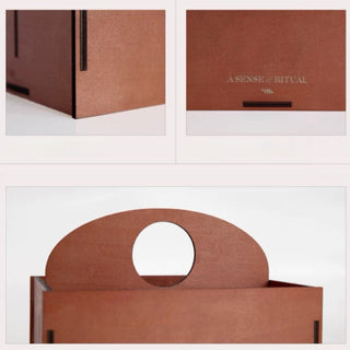 Wooden Storage Box with Handle   Cosmetics
