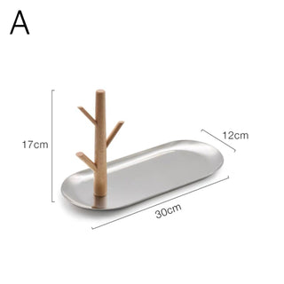 Tree-shaped accessory key stand tray