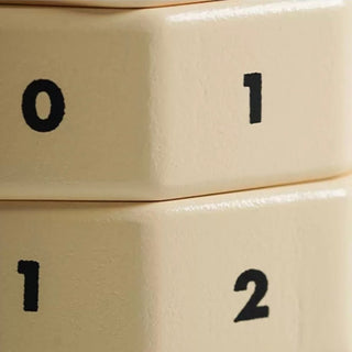 Wood Monotone Rotating Perpetual Calendar Desktop Wooden Desk Calendar