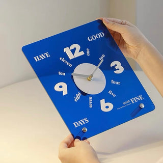 Clear Color Acrylic Square Clock  Table Clock