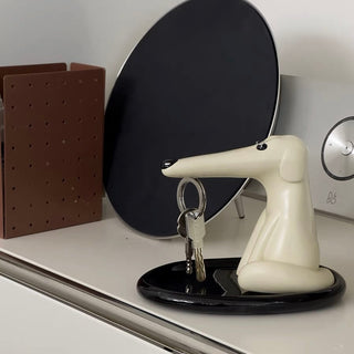 Monochrome Dog Motif Key Tray Dog Key Storage Entryway
