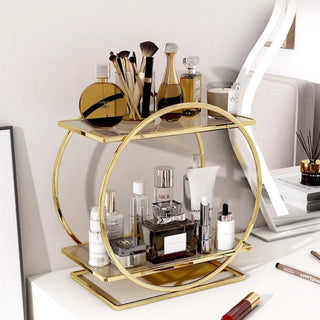 Round Frame Two-Tier Storage Rack   Perfume Storage