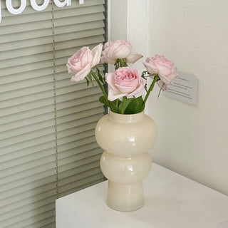 Milk Color Glass Flower Vase