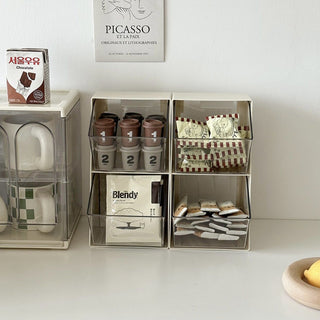 Tabletop Divider Slanted Storage Box Tea Bags