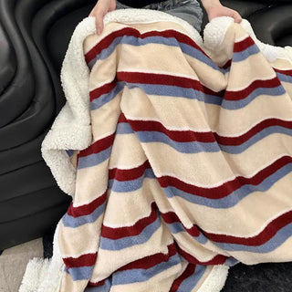 Color Stripe Pattern Blanket 100 x 150 cm