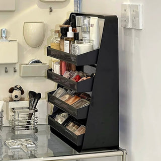 Large Capacity Four-Tier Perfume & Cosmetics Display Iron Storage Rack