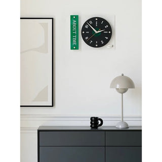 Record-style art design clockin  wall clock