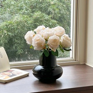 Monochrome Plump Ceramic Flower Vase