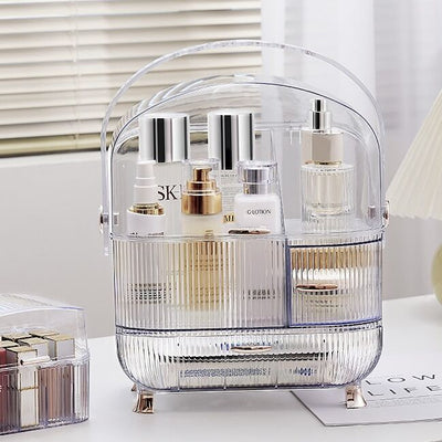 Clear Portable Cosmetic Box Makeup Storage