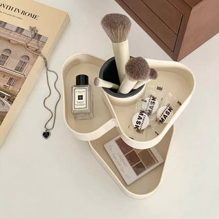 Triangle Three-Tier Sliding Brush Stand Pen Holder