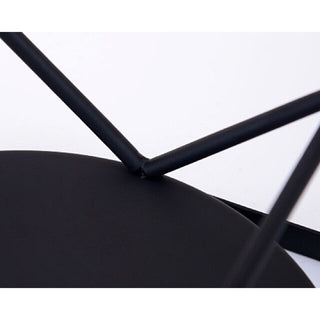 Single-tier round tray with handlein  storage rack