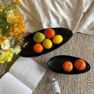 Asymmetrical Footed Accessory Tray 2 Sizes  Compote Fruit Tray