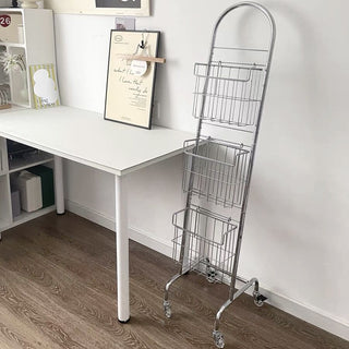 Castered Vertical Magazine Rack Storage Display