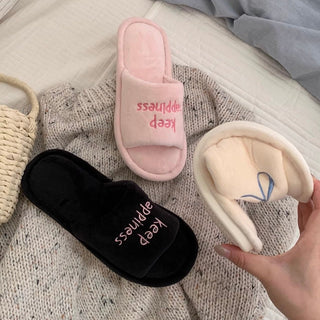 Ribbon embroidered design room shoes  3 sizes indoor slippers.