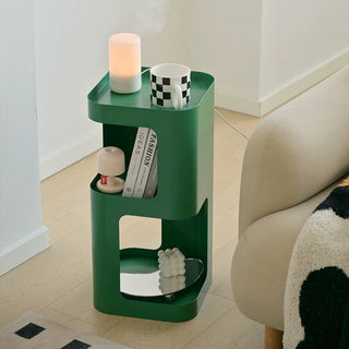 Iron Compact Open Storage Side Table