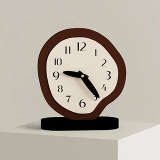 Unique Silhouette Two-Tone Clock Table Clock