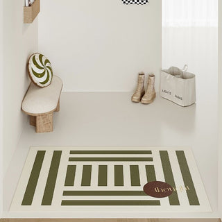 Striped pattern water-repellent entrance mat 50 x 80 cm wipeable mat