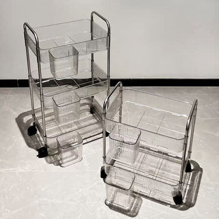 Acrylic Rack Wagon with Basket  2 Types