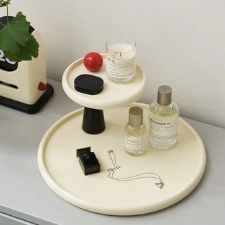 Movable Two-Tier Round Accessory Tray