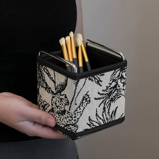 Leather Jacquard Brush Stand Remote Control Storage Box