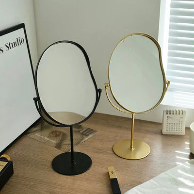 AdjustableAngle Nuance Oval Tabletop Mirror  Mirror Stand
