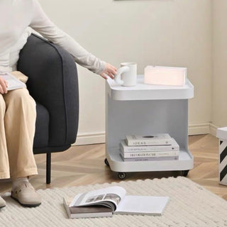 Caster-equipped U-shaped storage side tablein  wagon