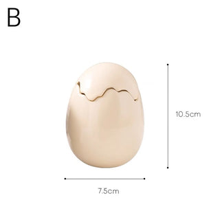 Egg motif ceramic trinket box egg storage