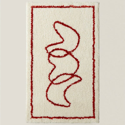 Red Line Nuance Art Door Mat  50 x 80 cm Absorbent Non-slip Tufted