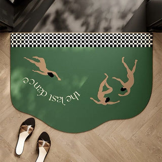 Dancer motif water-repellent entrance mat 50 x 80 cm