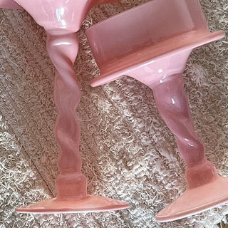 way Pink Twist Candle Holder