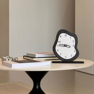 Irregular Wave Bicolor Clock  Table Clock