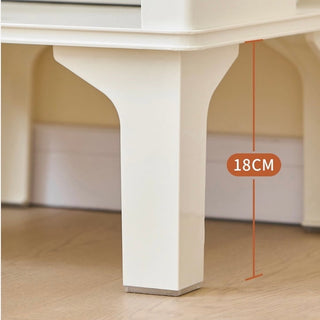 Legged Curved Three-Tier Storage Display Rack Side Table