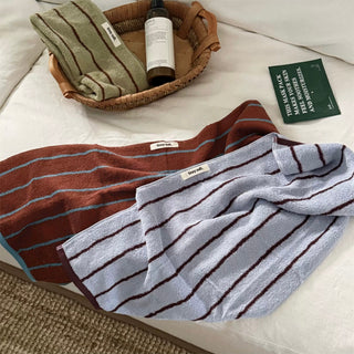 Classic Stripe Face Towel  100% Cotton Hanging Type Combed Cotton
