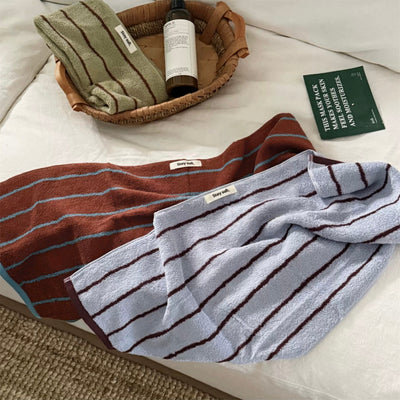 Classic Stripe Face Towel  100% Cotton Hanging Type Combed Cotton