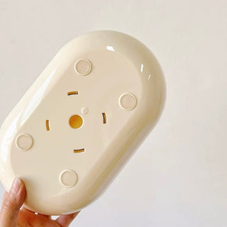 Round Silhouette Cream Color Tissue Case  Tissue Box
